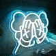 KAWS Cover Face Custom Neon Sign