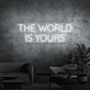 The world is yours neon sign