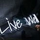 Live All White Neon Sign