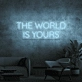 The world is yours neon sign