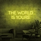 The world is yours neon sign