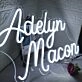 Adelyn Macon White Neon Sign