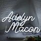 Adelyn Macon White Neon Sign