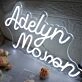 Adelyn Macon White Neon Sign