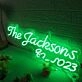 The Jacksons EST 2023 Green Neon Sign