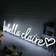 Isabella Claire White Neon Sign