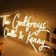 The Godfreys Chelle And Kenny Yellow Neon Sign