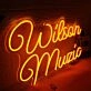 Wilson Music Orange Neon Sign