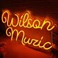 Wilson Music Orange Neon Sign