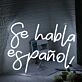 Se Habla Espanol White Neon Sign