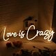 Love Is Crazy Yellow Neon Sign