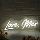 Love Mar White Neon Sign