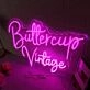 Buttercup Vintage Pink Neon Sign