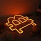Baht Currency Symbol Yellow Neon Sign