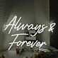 White Always And Forever White Neon Sign