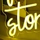 Whats Your Story Yellow Neon Sign