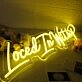 Loced In With P Yellow Neon Sign