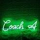 Coach A Green Neon Sign