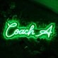 Coach A Green Neon Sign