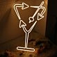 Arrow Cocktails Yellow Neon Sign