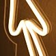Arrow Cocktails Yellow Neon Sign