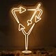 Arrow Cocktails Yellow Neon Sign