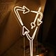 Arrow Cocktails Yellow Neon Sign