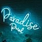 Paradise Point Blue Neon Sign