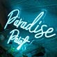 Paradise Point Blue Neon Sign