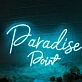 Paradise Point Blue Neon Sign