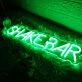 Shake Bar Green Neon Sign