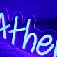 104 Athens 1038 Blue Neon Sign