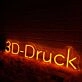 3D Druck Orange Neon Sign