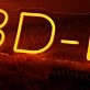 3D Druck Orange Neon Sign