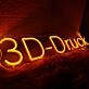 3D Druck Orange Neon Sign