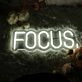 Focus White Neon Sign