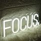 Focus White Neon Sign