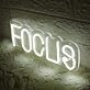 Focus White Neon Sign