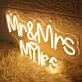 Mr And Mrs Milne Yellow Neon Sign