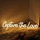 Capture The Love Yellow Neon Sign