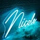 Nicole Blue Neon Sign
