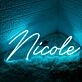 Nicole Blue Neon Sign