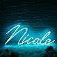 Nicole Blue Neon Sign