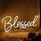 Blessed Yellow Neon Sign
