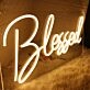 Blessed Yellow Neon Sign