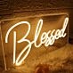 Blessed Yellow Neon Sign
