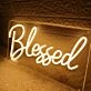 Blessed Yellow Neon Sign