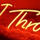DJ Throw Down Red Neon Sign