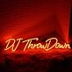 DJ Throw Down Red Neon Sign