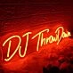 DJ Throw Down Red Neon Sign